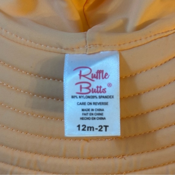 Ruffle Butts Light Orange Sun Hat Babies 12M - 2T - Picture 2 of 4